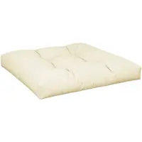 vidaXL Coussin de palette crème 70x70x12 cm tissu
