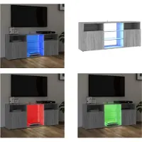 vidaXL Armoire TV avec lampes LED Gris Sonoma 120x30x50 cm - Armoire TV - Meubles TV - Supports TV