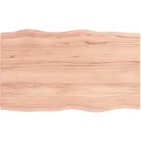 vidaXL Dessus de table bois massif traité bordure assortie