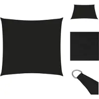 vidaXL Voile d'ombrage Oxford Tissu Carré 2,5x2,5 m Noir - Parasols & Protection solaire