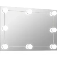 vidaXL Miroir mural avec éclairage LED Rectangulaire en verre
