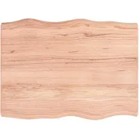 vidaXL Dessus de table bois massif traité bordure assortie