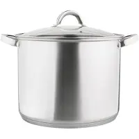 Selgros Marmite en acier inoxydable FABIO 12,5l avec couvercle, Marmite en acier inoxydable, Grande marmite à soupe