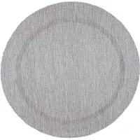 Ayyildiz Hali Ayyildiz | Tapis d'extérieur Relax - 200 cm x 200 cm - Argenté - Élégance moderne - Résistant aux intempéries
