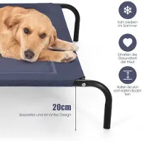 Costway dog bed outdoor pet bed chien 130 x 90 x 20 cm grey
