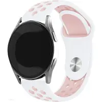 Beline pasek Watch 20mm Sport Silicone biało-różowy white/pink box (20 mm, Plastique, Silicone), Sangles de montre, Blanc, Pink