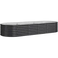 vidaXL -Planungsbox 224x80x36 cm Pulver -beschichteter Stahl -Anthrazit -Verschärfen