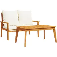 vidaXL Ensemble de canapé de jardin avec coussins en bois massif d'acacia