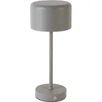TRIO Leuchten - Lampe de table moderne grise rechargeable - Poppie Touch-funktion Dimmer I Dimmbar I Wohnzimmer I Schlafzimmer - Stahl Rund - I (nicht austaustauschbare) LED