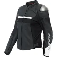 Dainese Rapida Femme Veste en cuir (IT48) Noir/Blanc 42
