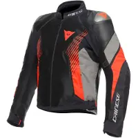 Dainese Veste de moto en textile Super Rider 2 Absoluteshell, noir/gris/rouge, taille 46