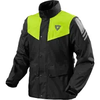 REV'IT! Veste de pluie pour moto Revit Nitric 4 H2O, noir/jaune, 2XL