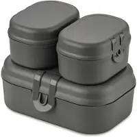 Koziol Boîte à Déjeuner Koziol Bio-Circulair Pascal Mini Nature Ash Grey (3-Pièces)