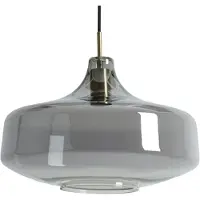 Light & Living Lampe suspendue en verre fumé Solna Ø 39,5 cm