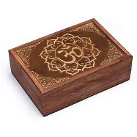 Bahadra Coffret Tarot Ohm Bois - 17,5x13x6,5 Cm