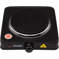 Mesko | Table de cuisson | MS 6508 | Nombre de brûleurs/zones de cuisson 1 | Température de chauffe réglable en continu par thermostat | Noir | Electrique