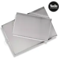 TECHSALES Poêle à frire 75496 25 x 38 cm Chromé, Plaque de four + grille, Argent