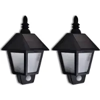 vidaXL Applique murale solaire avec détecteur de mouvement 2 pcs.