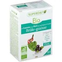 SuperDiet Complexe Brûle Graisse Maté - Guarana - Thé Vert - Acaï Bio 60 pc(s) Comprimé(S)