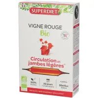 SuperDiet VIGNE ROUGE BIO - 20 ampoules de 15ml 20 pc(s) Ampoule(S) Buvable(S)