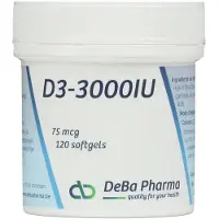 Deba Pharma Vitamine D3-3000 IU 75mcg 120 pc(s) Capsule(S) Douce(S)