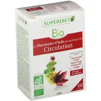 SuperDiet Complex Circulation Marronnier d'Inde - Vigne rouge - Hamamélis - Ginkgo Bio 120 pc(s) Comprimé(S)
