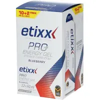 Etixx Double Carb Pro Line Energy Gels Box Blueberries 60ml 12 Units Multicolore