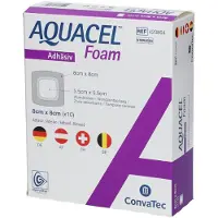 Aquacel Foam Pansements adhésifs 8 x 8cm 420804 10 pc(s) Mousse(S)