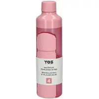Yos Bouteille d'eau et pillulier journalier en un Perfect pink 1 pc(s) Bouteilles