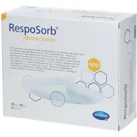 Hartmann Resposorb Silicone Border 10x10cm 10 pc(s) Compresses