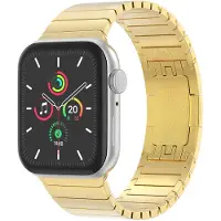 Selencia Bracelet à maillons en acier pour Apple Watch | 44/45/46/49 mm - Doré