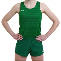 Nike Stock Dry Miler Sleeveless T-shirt Vert XS Femme