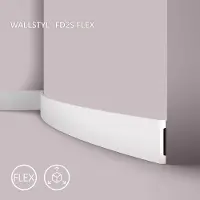 NMC Plinthe FD2S Flex WALLSTYL Noel Marquet Moulure décorative flexible Cimaise Encadrement de porte design moderne blanc 2 m