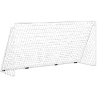 vidaXL But de football avec filet blanc 366x122x182 cm Acier