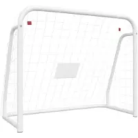 Super Merchant But de football avec filet Blanc 125x96x60 cm Acier & Polyester