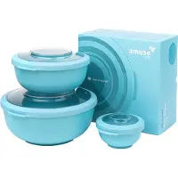 Amuse Set de saladiers Life, Lunch box, Bleu