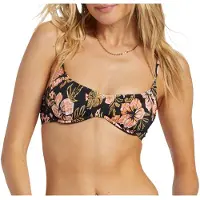 Billabong - Haut de maillot de bain - Hooked On Tropics Bliss Bralette Top Black Pebble pour Femme - Taille S - Noir