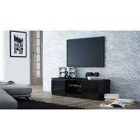 Top E Shop Topeshop RTV120 CZAR P SZ, Noir, Panneau de particules, Noir, Panneau de particules, 2 moitiés, Noir