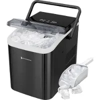 Kitchenbrothers Machine à glaçons - 1.5L - 12kg/24 heures - Portable - Fonction auto-nettoyante - Acier inoxydable