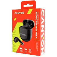 Canyon CNS-TWS6B, True Wireless Stereo (TWS), appels/musique/sport/quotidien, 20 - 20000 Hz, casque, noir