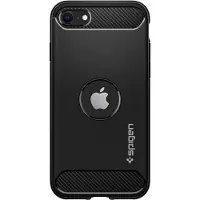 Spigen Coque Rugged Armor pour l'Apple iPhone SE (2022 / 2020) - Noir