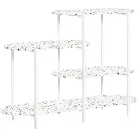 SoBuy Table Console Étagère Asymétrique 4 Niveaux FSB89-W