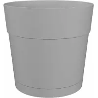 You do it Pot A Fleurs Et Plantes Rond Capri Large - Plastique - Réservoir D'eau - Diametre 40 Cm - Gris Clair - Artevasi
