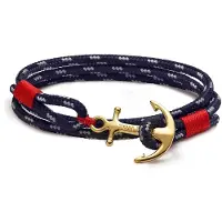 Tom Hope Bracelet - - Atlantic One 24K - Laiton doré - Bleu et Rouge - Unisexe