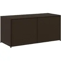 vidaXL Coffre de jardin Marron 283L Poly rotin