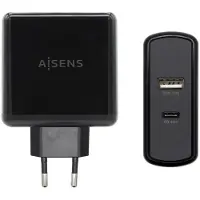 Aisens Chargeur mural ASCH-2PD45A-BK/ 1xUSB Type-C/ 1x USB/ 57W