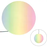 QAZQA Lampe d'extérieur intelligente blanche 56 cm avec Wifi A60 IP65 - Nura