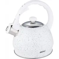 KINGHOFF Teapot with whistle 2L KH-1404 MARBLE, Bouilloire électrique, Blanc