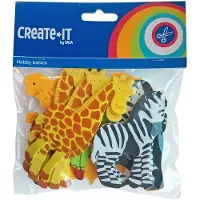 Haza Mousse autocollante animaux, 32pcs (32 Autocollants)