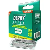 Derby Extra Super Stainless Vert Double Edge Lames de rasoir 100 pièces